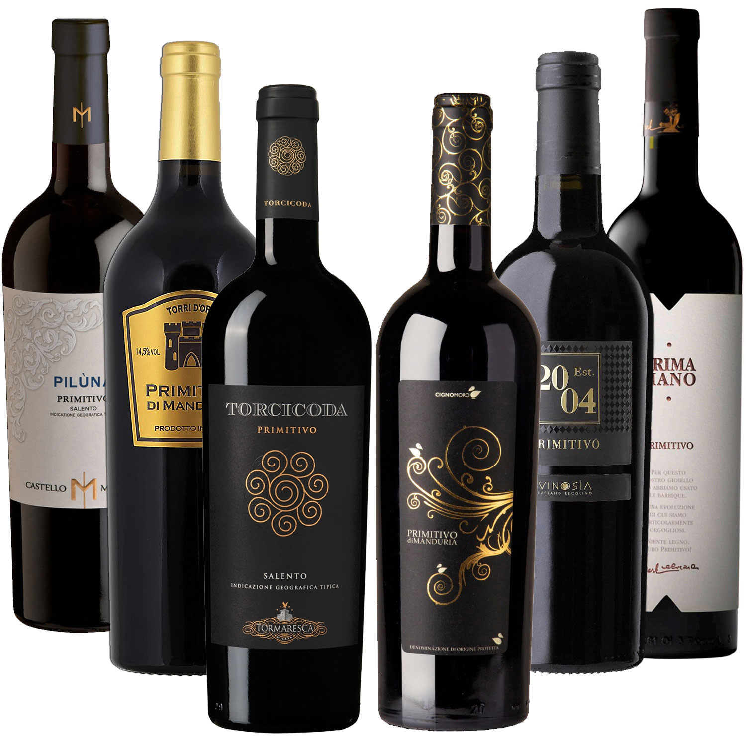 Primitivo Rotwein 6er-Genuss-Paket