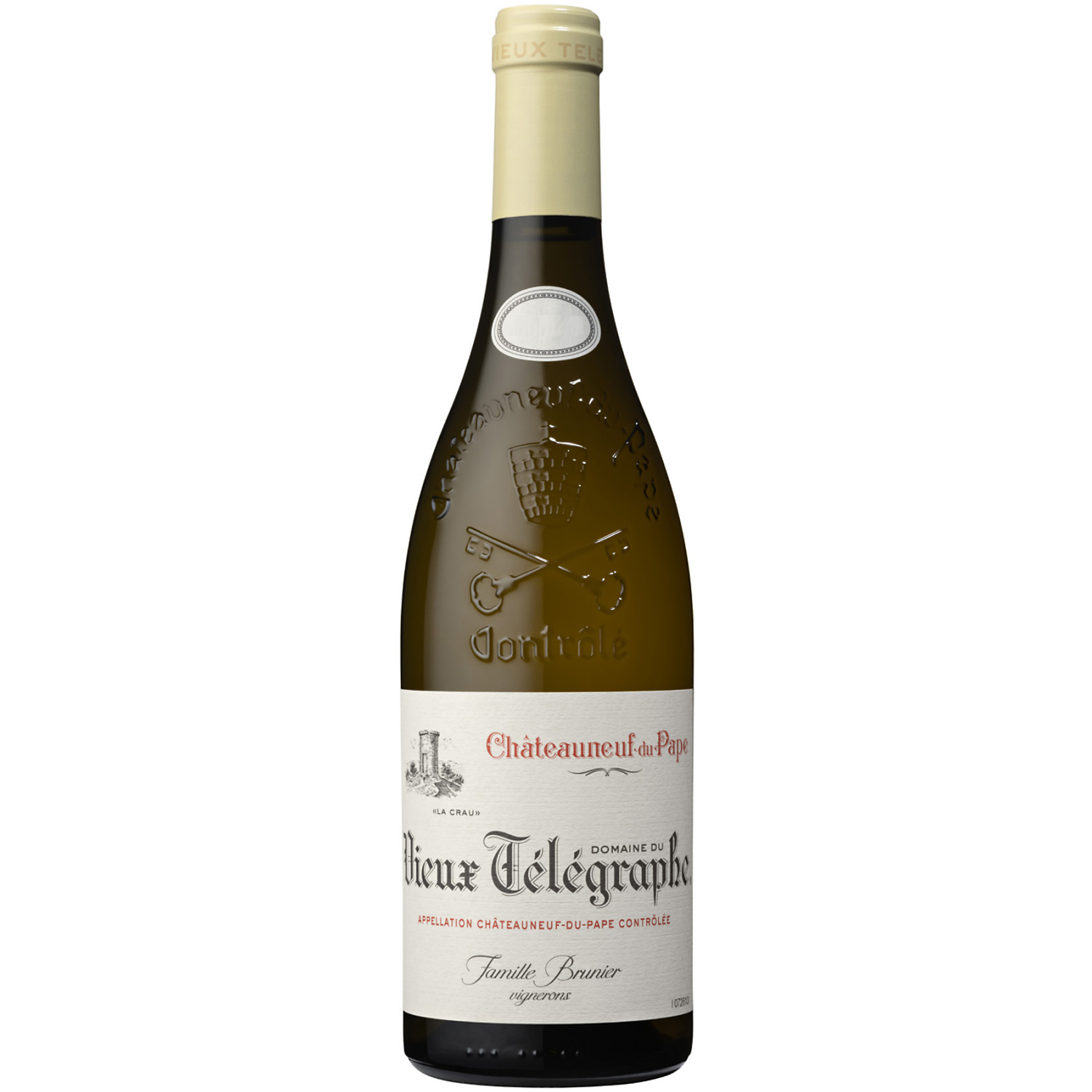 Weißwein Pape Telegraphe Blanc Chateauneuf du AOC 2021 | Vieux Domain du Frankreich